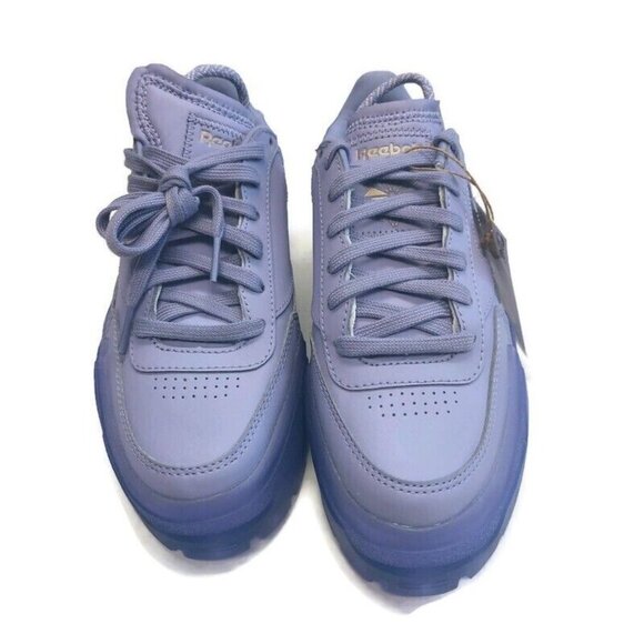 Reebok Youth 5.5Y Womens 7 Club C Cardi B Leather Sneakers Shoes Crisp Purple - Picture 5 of 8
